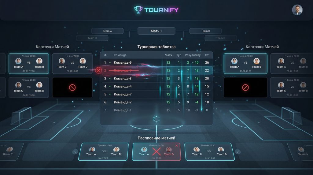 Как снять команду с турнира и не сломать таблицу: новый функционал в Tournify